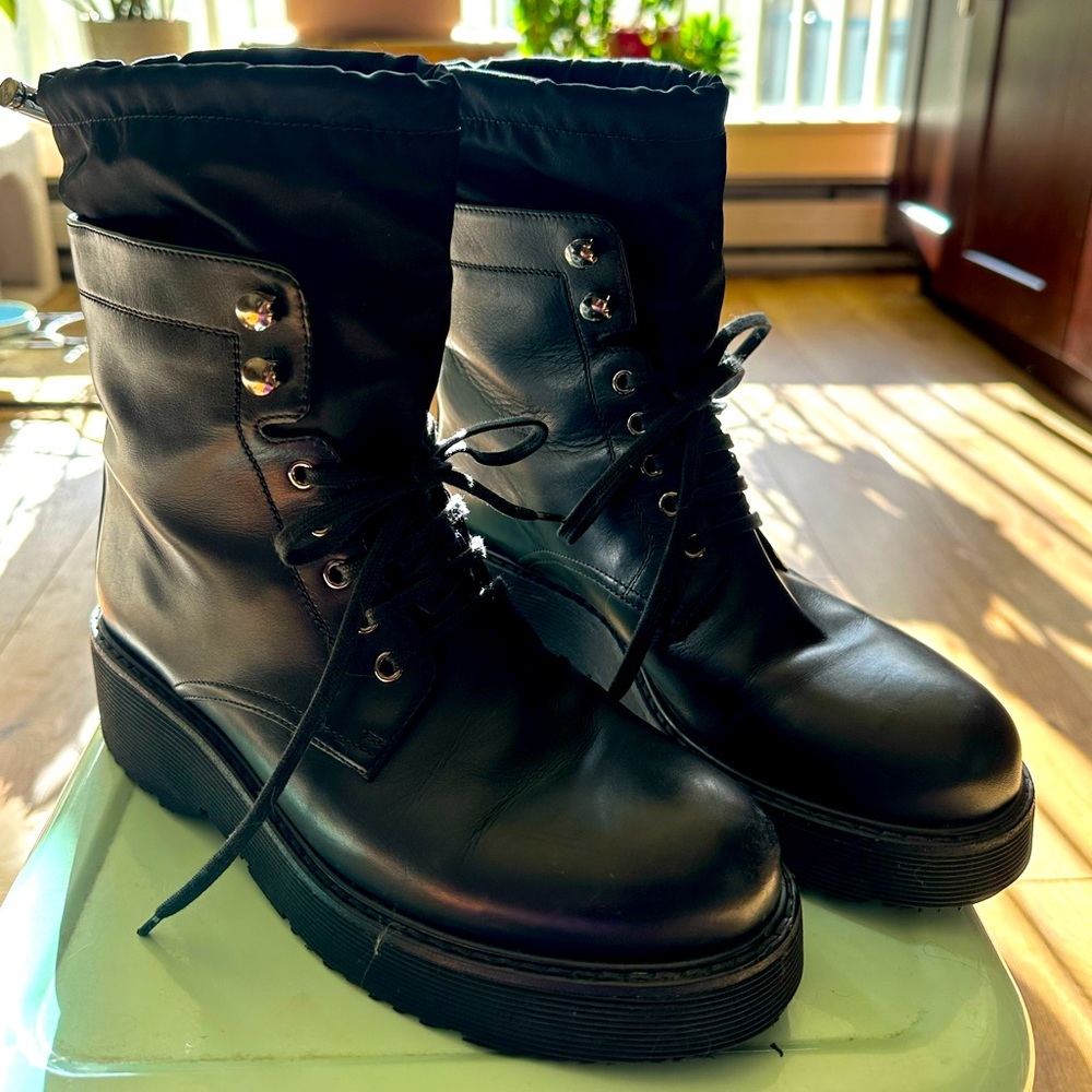 Prada ankle nylon boots